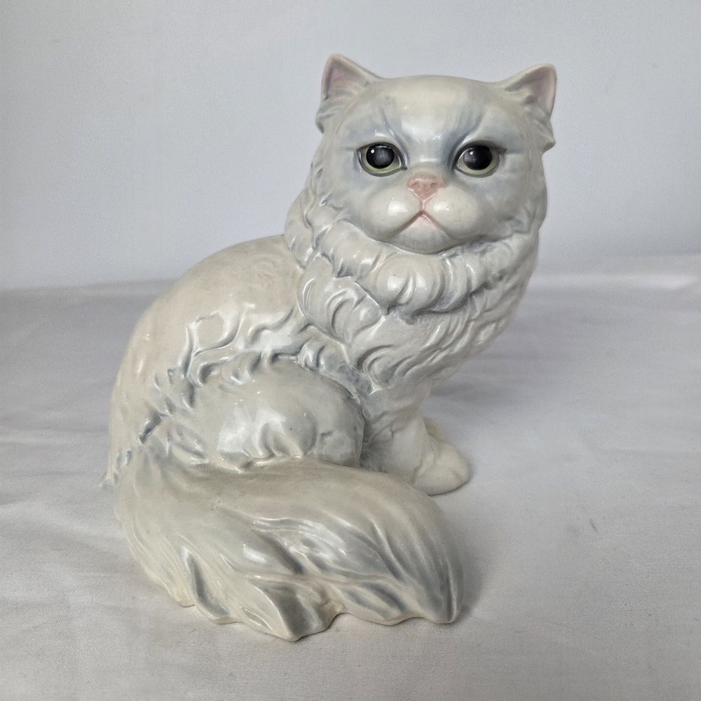 Vintage Goebel W Germany Cat Figurine Porcelain Persian Kitty Mid Century Deco
